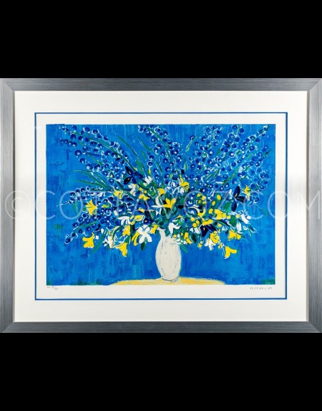 Le bouquet sur fond bleu_Cottavoz_2001