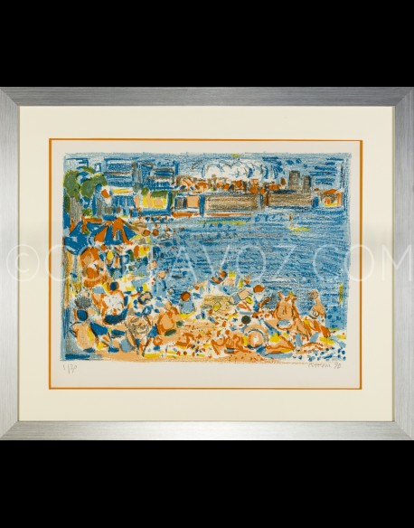 Beach of Antibes Color - Cottavoz 1970