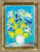 Bouquet jaune sur fond bleu - Cottavoz