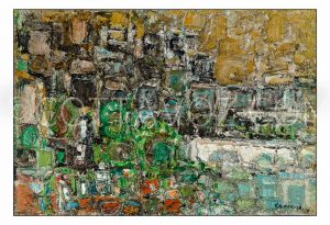Marche-a-lyon-quais St Antoine-le-matin-1959-50x73-huile sur toile