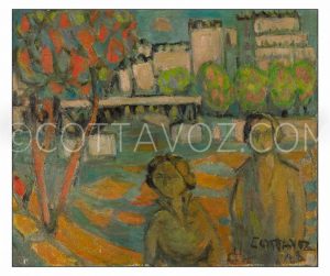 Cottavoz-les-quais-de-saone-1943-55x46- huile sur toile
