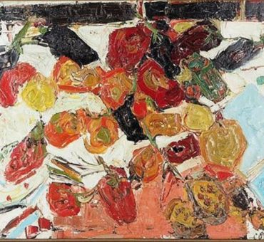 COTTAVOZ, " Aubergines, peppers" 1957 for sale.