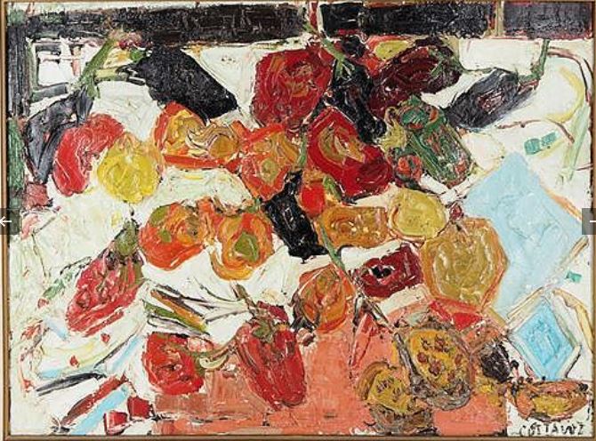 COTTAVOZ, ” Aubergines, peppers” 1957 for sale.