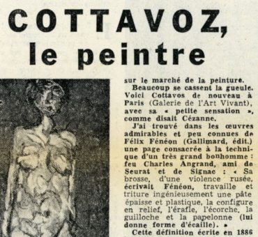 COTTAVOZ, le Peintre par George BESSON 1957