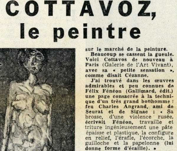 COTTAVOZ, le Peintre par George BESSON 1957